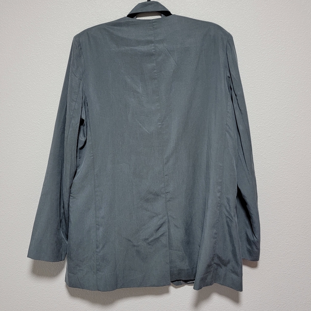 Lattelier Layered Charcoal Blazer Linen Blend XL - Picture 9 of 10